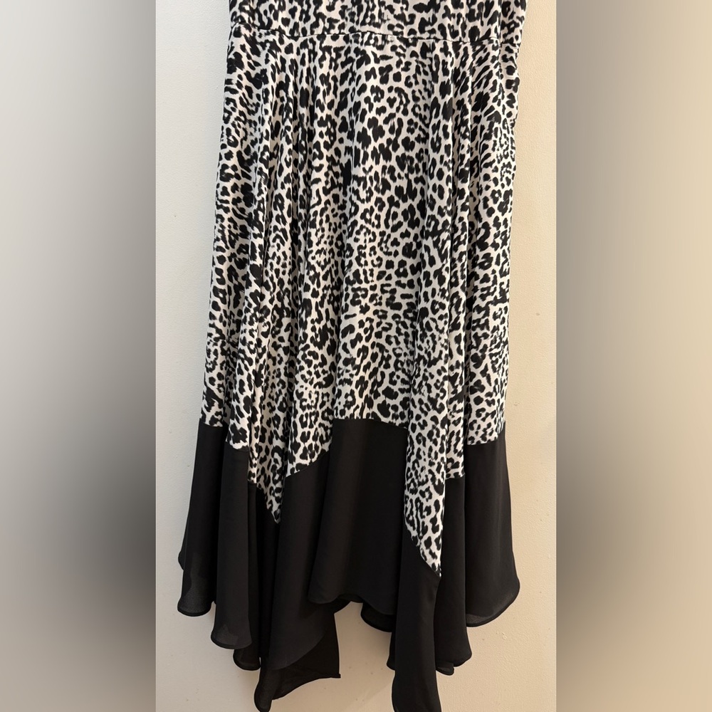 White House Black Market Leopard High-Low Dress 8 - Picture 6 of 13